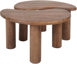 Salontafel Lina - Mangohout - Set van 2