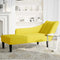 vidaXL - Chaise - longue - met - rechterarmleuning - fluweel - geel