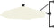 vidaXL - Wandparasol - met - LED's - 300 - cm - antracietkleurig