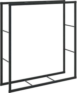 vidaXL - Haardhoutrek - 110x30x116 - cm - staal - zwart