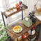 Goliving Keukenkast - Staand Keukenrek - Organizer - Hout - Bruin/Zwart - 90 x 40 x 132