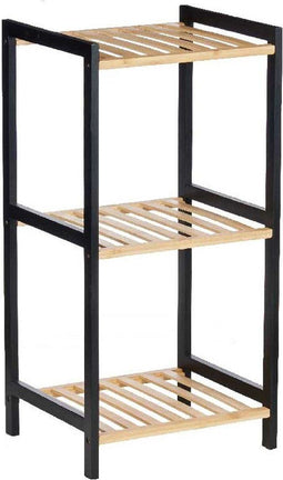 Badkamerschappen Berilo WR5503-3-464 Zwart Natuurlijk 35 x 30 x 70 cm