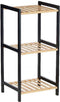Badkamerschappen Berilo WR5503-3-464 Zwart Natuurlijk 35 x 30 x 70 cm