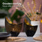 Gadgy Oosterse Theelichthouders - Set van 2 - Metaal Zwart / Goud - 16x14.5CM en 14.5x11.5CM (2 stuks)