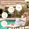 Coast Eierstoel - Rotan - Voetenbank - Comfortabele Kussens - Weerbestendig - Boho Design - Bruin