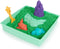 Kinetic Sand - Zandbak-set met 454 g groen origineel kinetisch zand opbergzandbak 4 vormen en gereedschap - Sensorisch speelgoed