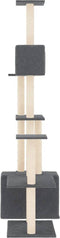 vidaXL - Kattenmeubel - met - sisal - krabpalen - 180 - cm - donkergrijs