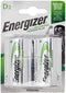 Energizer ENRD2500P2 - Herlaadbare batterij Power Plus D 2500 mAh - Zilver (2 stuks)
