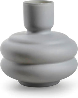 Eco vaas 'parts' mat grijs h19 d18 cm