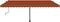 vidaXL - Luifel - handmatig - uittrekbaar - met - LED - 500x300 - cm - oranje - en - bruin