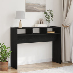 vidaXL - Consoletafel - Zwart - Eiken - 105x30x80 - cm - Geengineerd - Hout