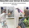 Samako CrystalClear - Elektrische Raamwisser - 3-in-1 met Sprayfunctie - Blauw