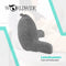 WorldWide Products Leeskussen - Relax kussen memory foam - Ergonomisch met armsteunen - Fluweel grijs