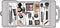Zilveren Make-up Koffer - 5 Compartimenten - Aluminium