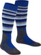 FALKE SK2 Stripes - Skisokken kinderen - Warm dik wol - Blauw (maat 35-38)