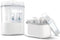 Sterilisator met droogfunctie, wit, 2 configuraties tot 6 flessen