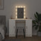 vidaXL - Kaptafel - met - LED - Verlichting - - - Wit - 102 - x - 33 - x - 135 - cm