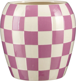 Mica Decorations Bloempot Block - 22.5x22.5x22 cm - dolomite - Paars