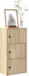 vidaXL - Boekenkast - 40x24x77 - cm - bewerkt - hout - sonoma - eikenkleurig