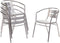 Aluminium Stoelen - Zilver - Stapelbaar - Set van 4