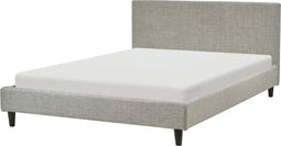 FITOU - Tweepersoonsbed - Lichtgrijs - 140 x 200 cm - Polyester