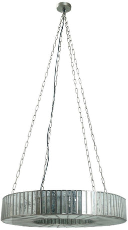 PTMD Erdan Ronde Hanglamp - H13 x Ø76 cm - Ijzer/Glas - Messing