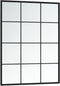 vidaXL - Wandspiegel - 80x60 - cm - metaal - zwart