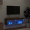 vidaXL - Tv-meubel - met - LED-verlichting - 100x30x30 - cm - bruin - eikenkleur