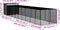 vidaXL - Hondenhok - met - ren - 214x1069x181 - cm - staal - lichtgrijs