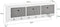 SoBuy FRG282-W - Wandkapstok - 3 Lades 5 Haken - Wit-Grijs