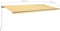 vidaXL - Luifel - vrijstaand - automatisch - 600x300 - cm - geel - en - wit