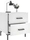 vidaXL - Nachtkastjes - 2 - st - 40x35x47,5 - cm - bewerkt - hout - wit
