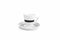 Salt&Pepper Stripes Kop en Schotel - 0,19 l - 14,5 cm - zwart - 4 stuks