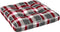 vidaXL - Palletkussen - 58x58x10 - cm - stof - ruitpatroon - rood