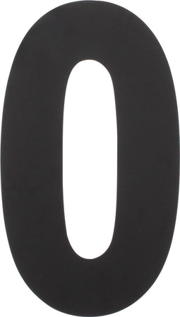 Intersteel Huisnummer 0 XL hoogte 30 cm rvs/mat zwart