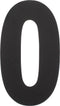 Intersteel Huisnummer 0 XL hoogte 30 cm rvs/mat zwart