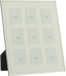 J-Line fotolijst Passe Partout Fijne Boord 9 Stuks - metaal - zilver