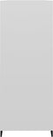 vidaXL - Dressoir - 69,5x32,5x90 - cm - bewerkt - hout - hoogglans - wit