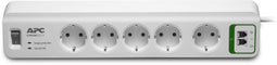 APC Essential SurgeArrest - Stekkerdoos 5 uitgangen - Overspanningsbeveiliging met telefoonbescherming 230V (EU)