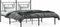 vidaXL - Bedframe - met - hoofdbord - metaal - zwart - 150x200 - cm