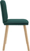 vidaXL - Eetkamerstoelen - 2 - st - stof - donkergroen