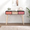 vidaXL - Wandtafel - met - lades - 105x30x75 - cm - bewerkt - hout