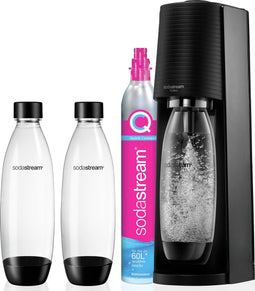 SodaStream TERRA - Bruiswatertoestel - Quick Connect cilinder - Zwart (2 stuks)