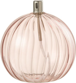 J-Line olielamp Ribbels - glas - roze - large