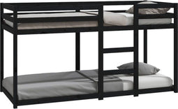 vidaXL - Stapelbed - 80x200 - cm - massief - grenenhout - zwart
