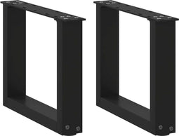 vidaXL - Salontafelpoten - 2 - st - U-vormig - 30x(30-31) - cm - staal - zwart