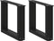 vidaXL - Salontafelpoten - 2 - st - U-vormig - 30x(30-31) - cm - staal - zwart