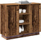 vidaXL - Dressoir - met - LED - - - Oud - Hout - 90x32x75 - cm - Gelaagd - Hout