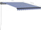 vidaXL - Luifel - handmatig - uittrekbaar - 300x250 - cm - blauw - en - wit