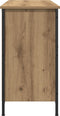 vidaXL - TV-kast - Zwart - Eiken - 101x35x65 - cm - Engineered - Hout - en - Staal